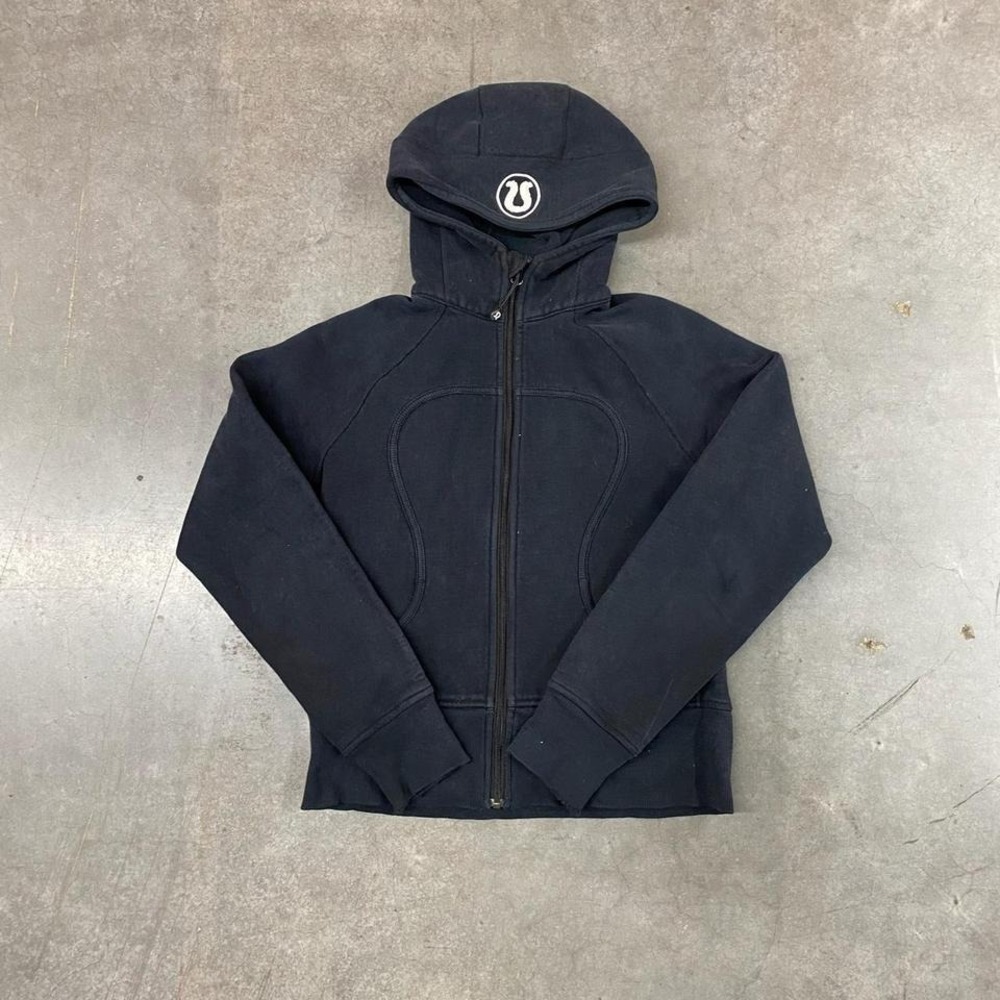 Lululemon Scuba Black Full Zip‎ Hoodie Y2K Womens Size 8